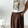 T-shirt femme imprimé tigre “Love Power” – Style bohème chic et tendance