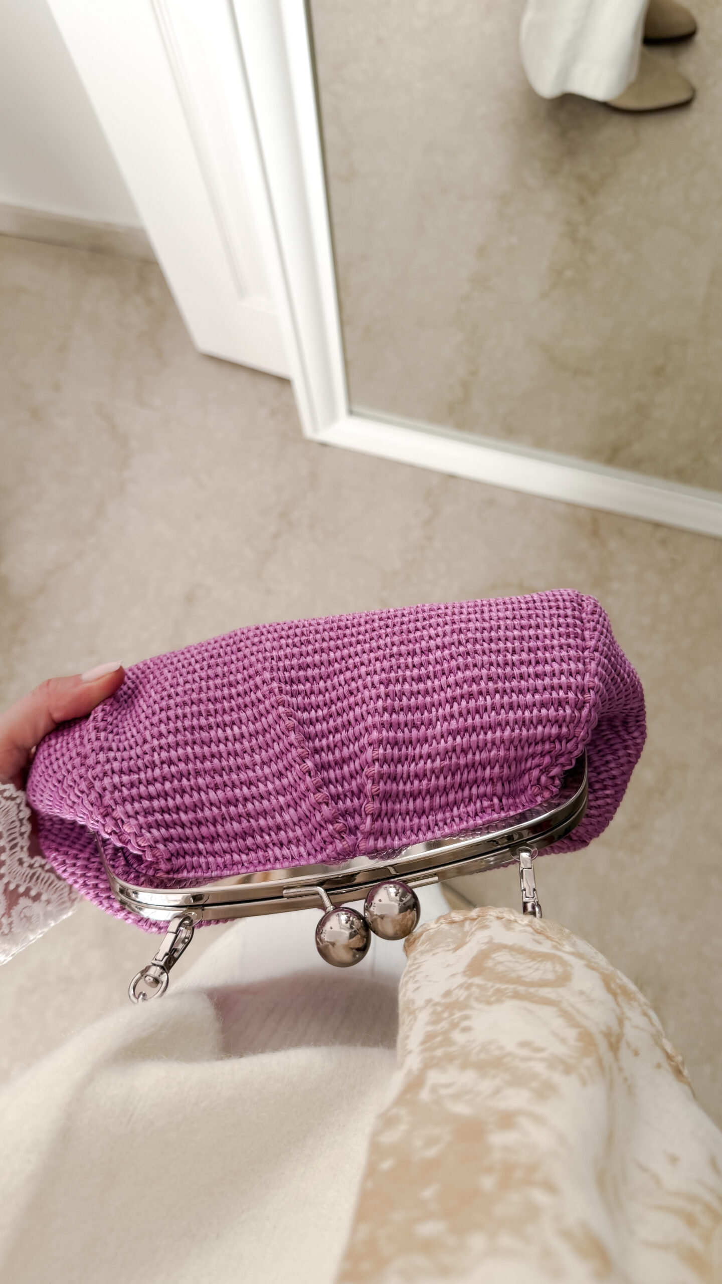 Alternative view of Sac Raphia Violet Purple