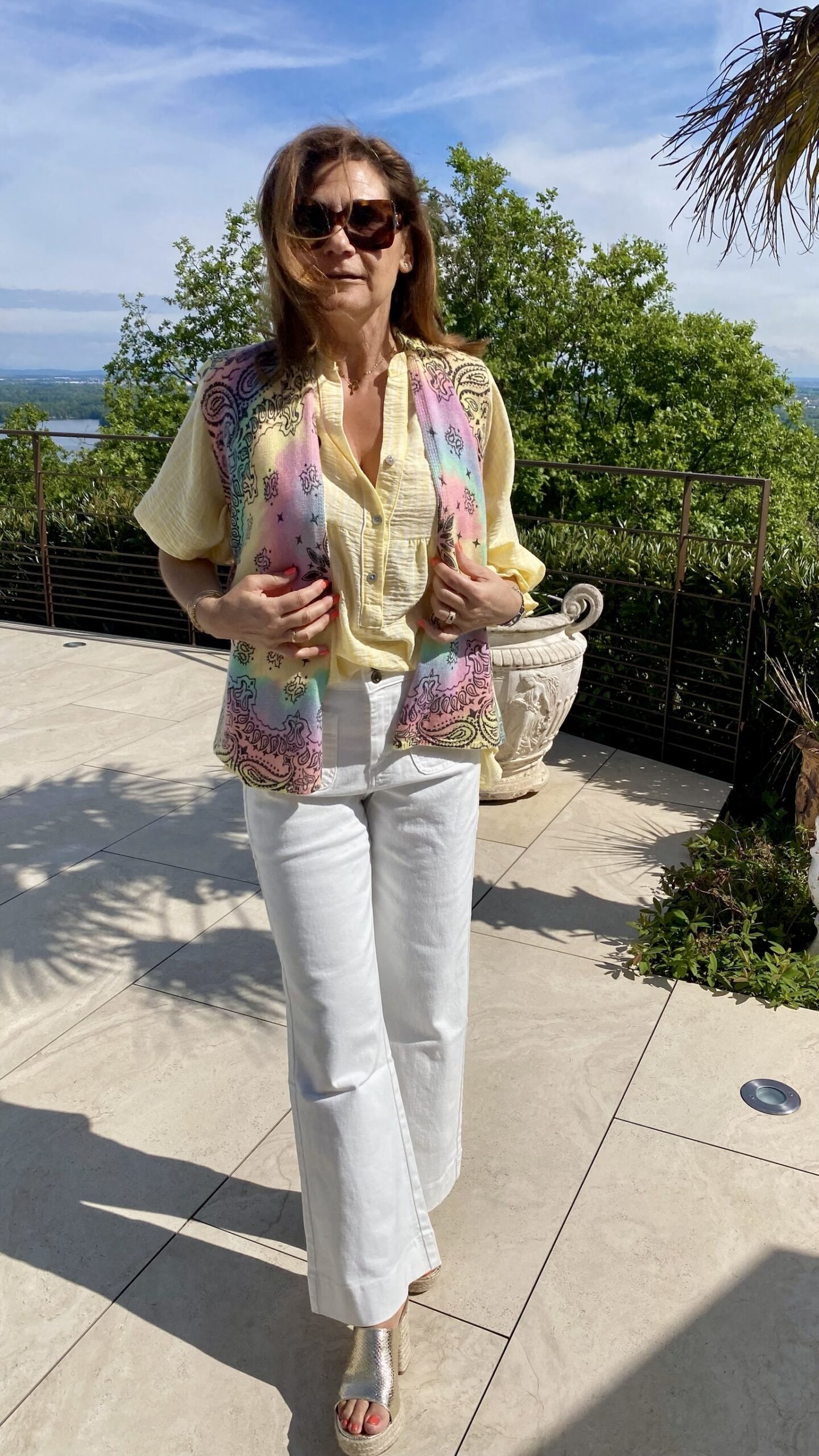 Gilet Sans Manche Multicolore