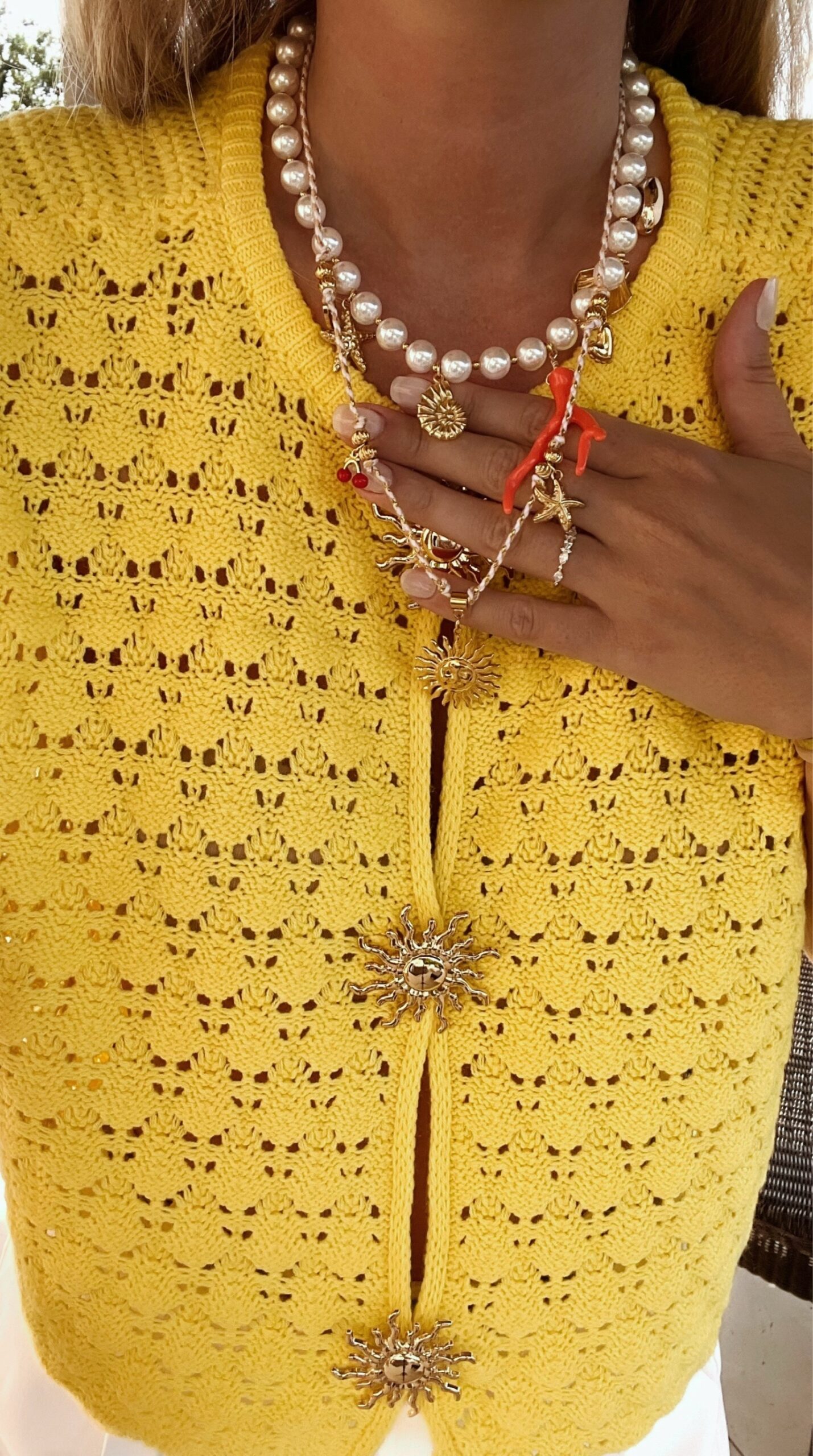 Gilet Crochet Jaune Soleil