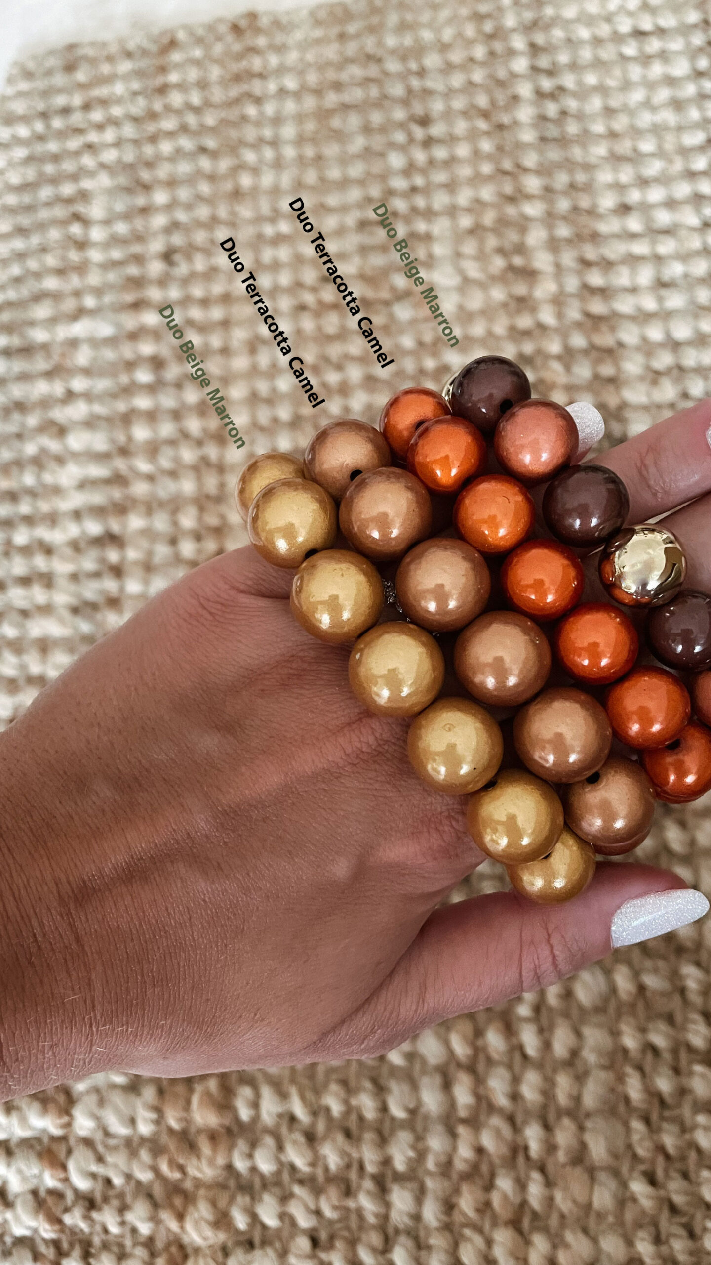 Duo de Bracelets Perles Terracotta Camel