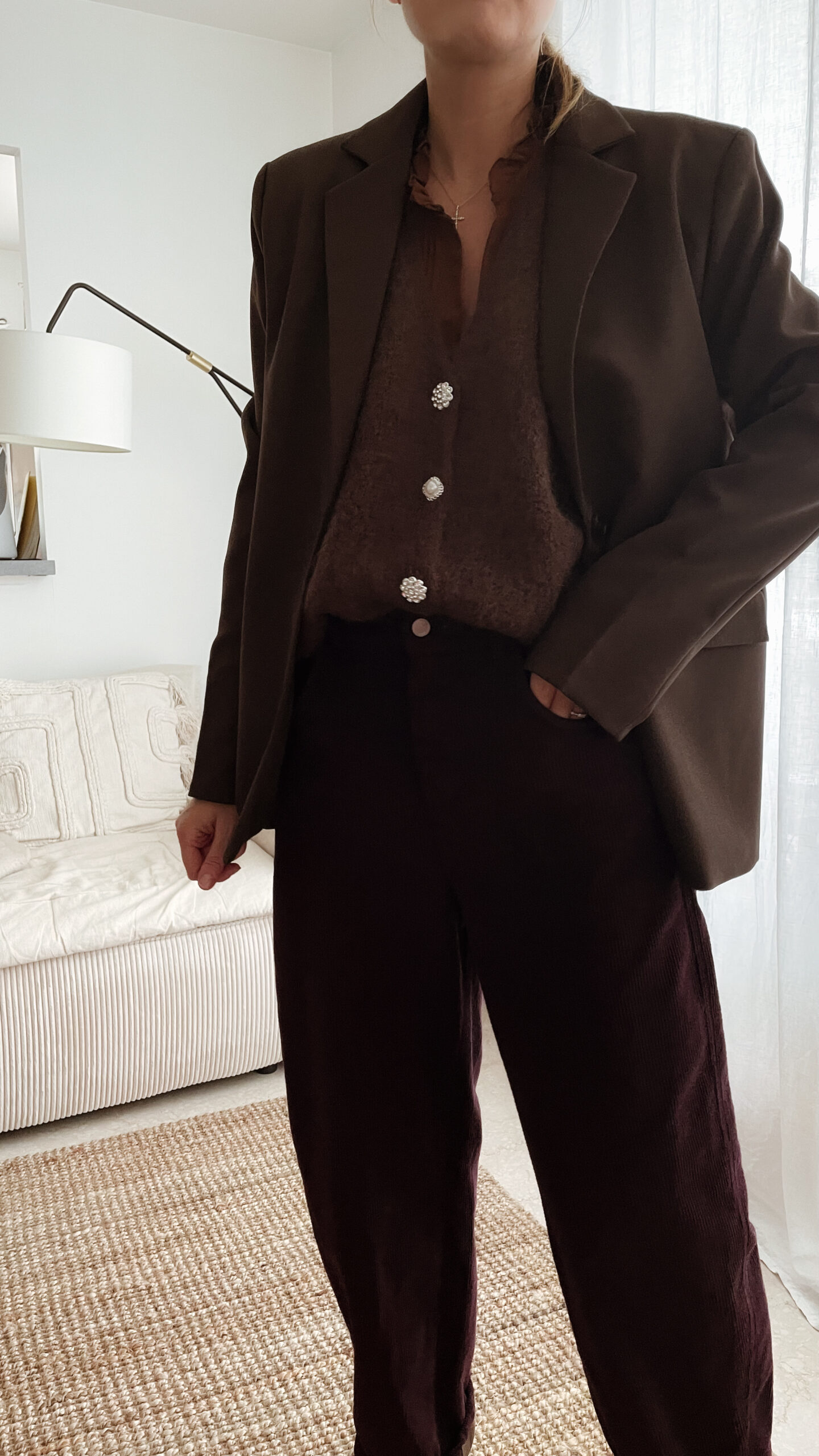 Veste Marron Dentelle