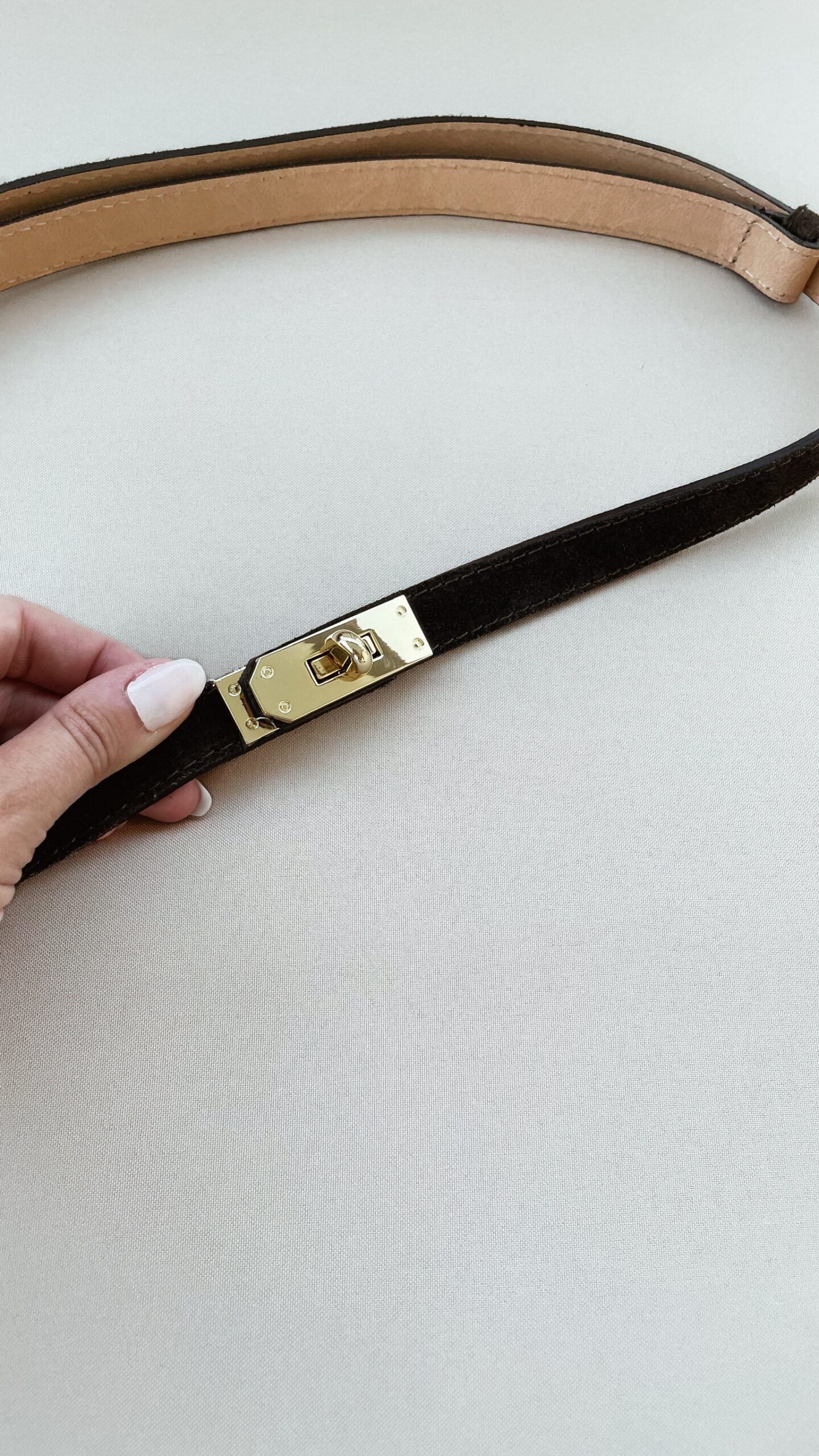 Alternative view of Ceinture Marron Daim