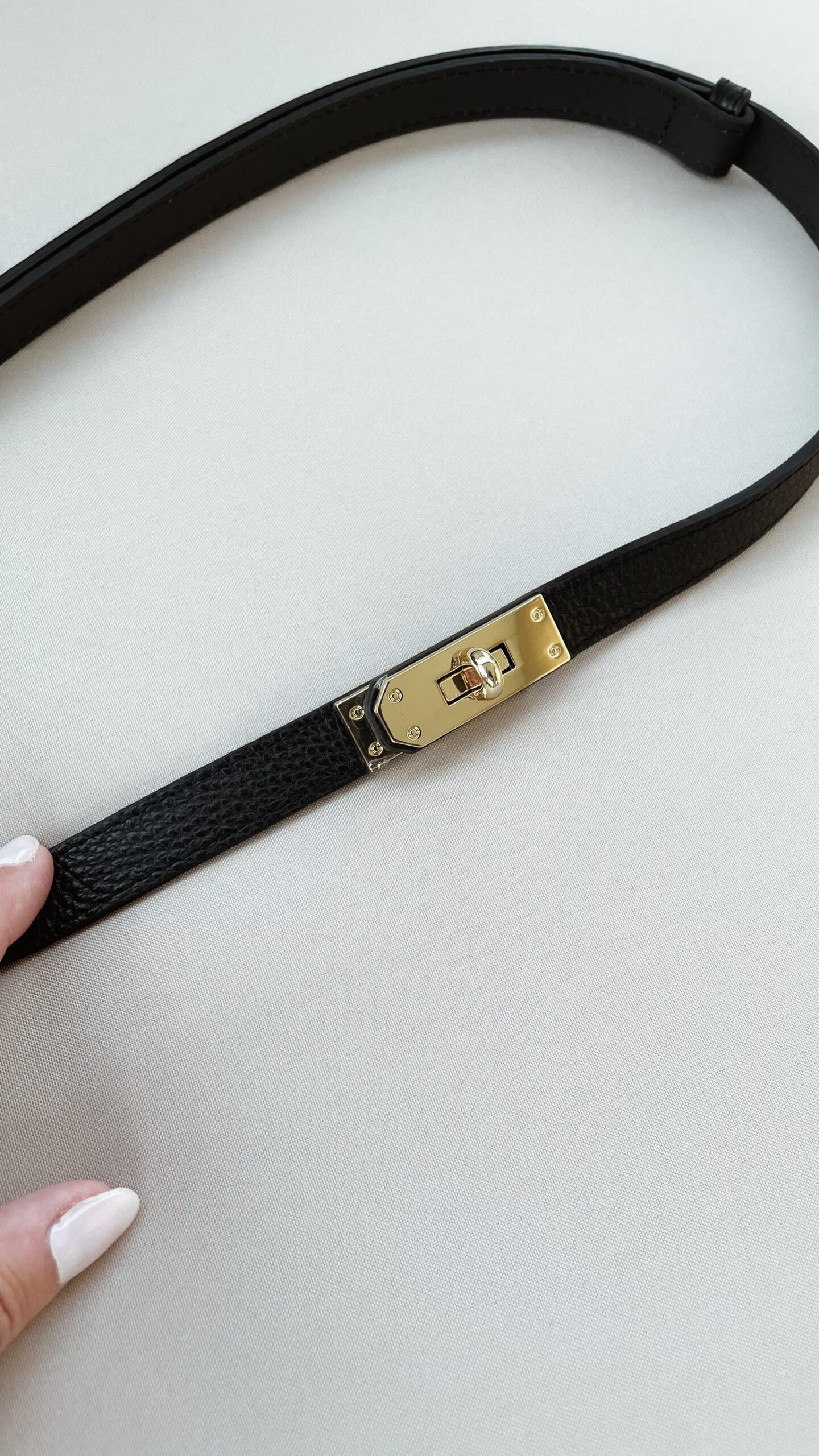 Ceinture Noire en cuir