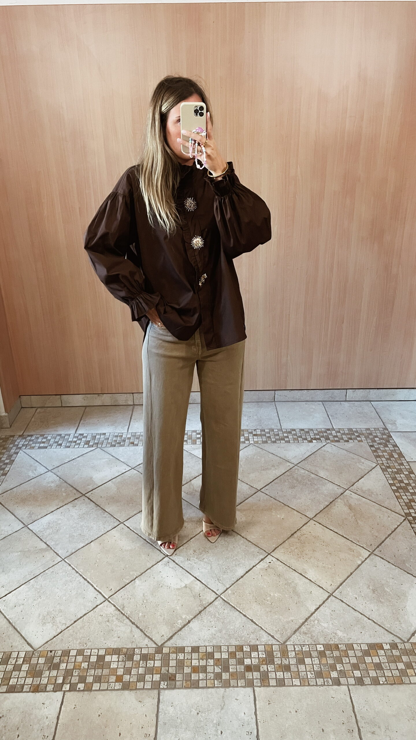 Alternative view of Chemise Marron Vanessa
