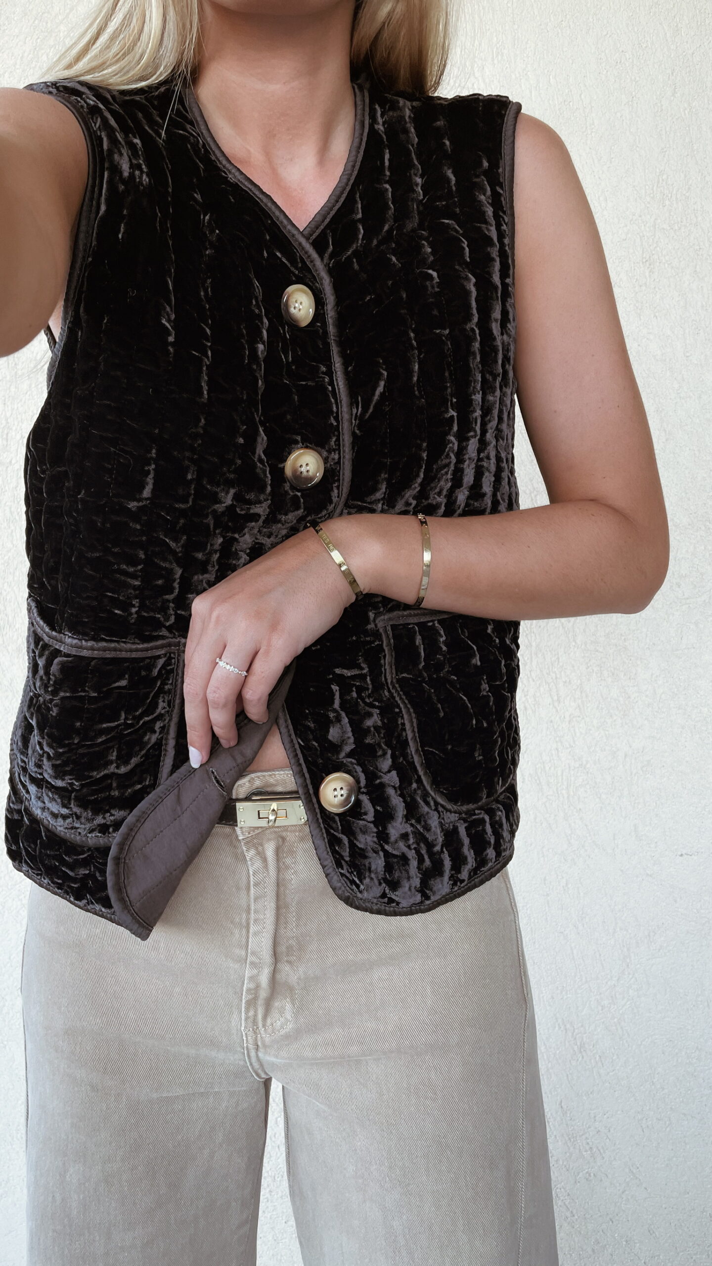 Gilet Chocolat Velours