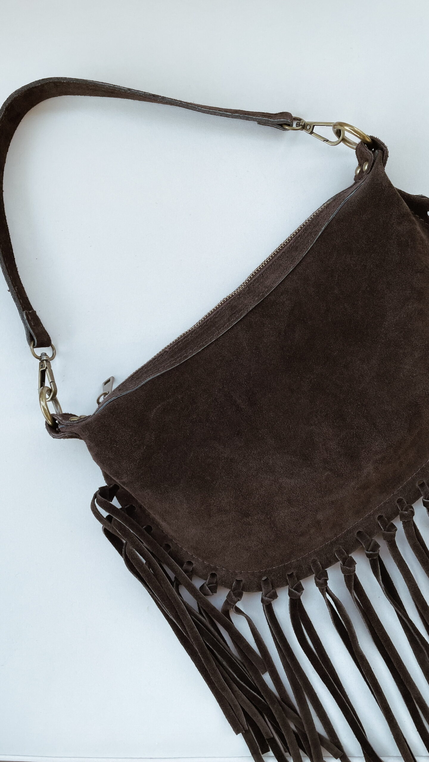 Sac Marron Franges