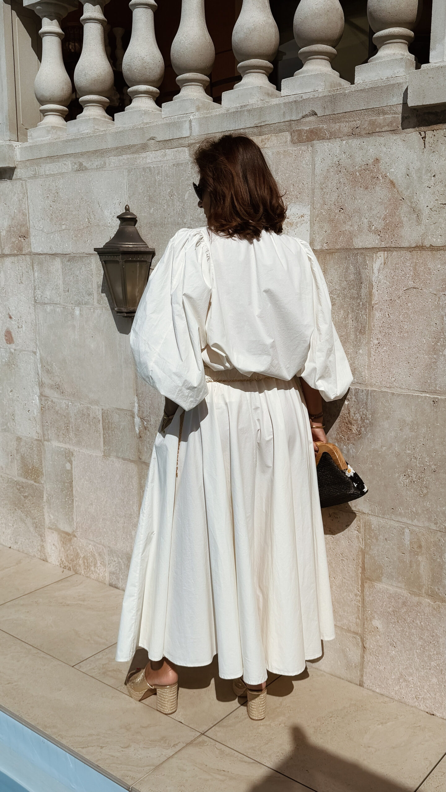 Ensemble femme écru bohème chic – Blouse oversize et jupe longue élégante