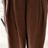 Pantalon large en lin moka pour femme – Look bohème chic et confortable