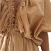 Robe longue camel bohème chic pour femme