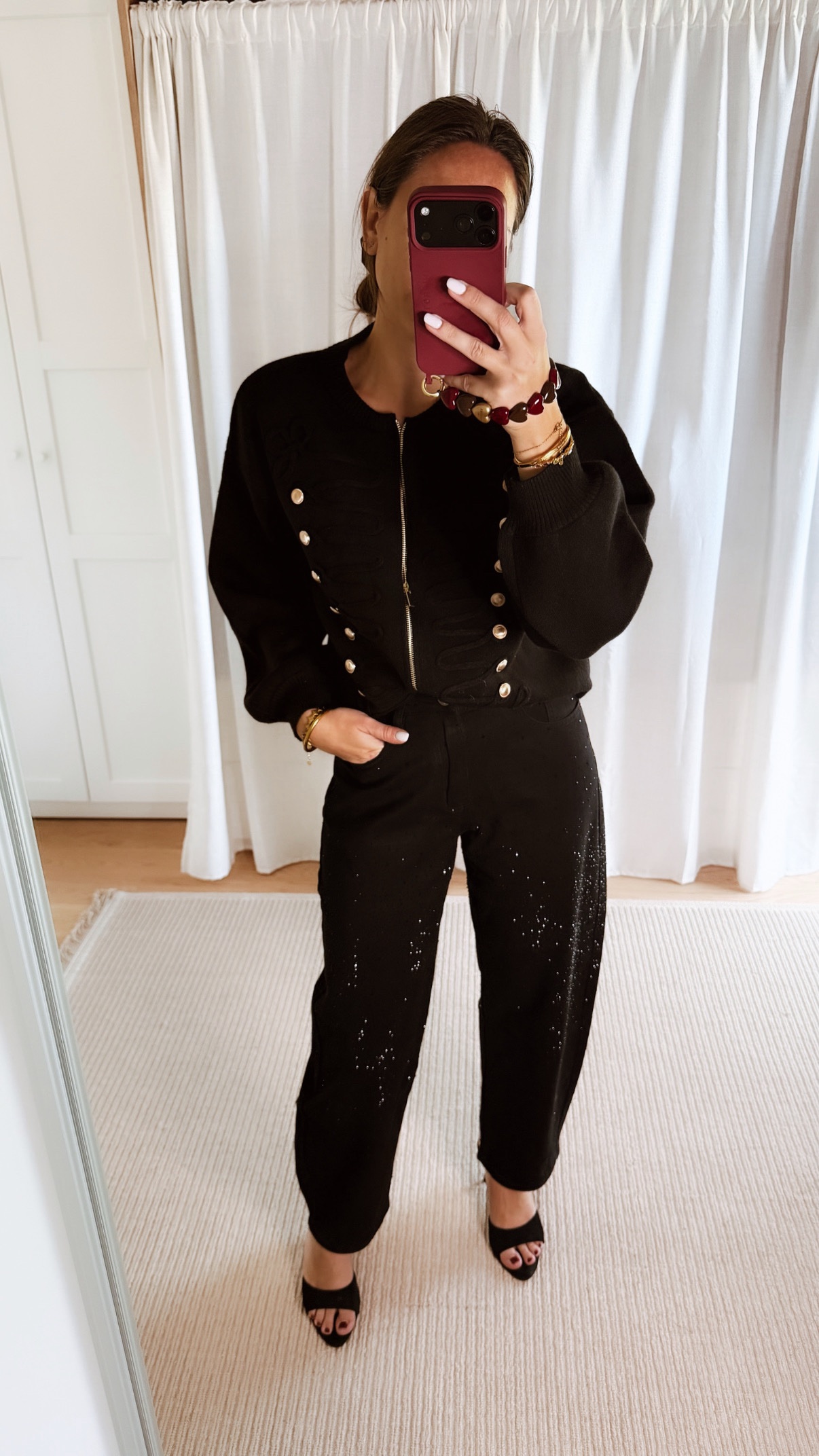 Alternative view of Pull Gilet Officier Noir